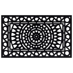vidaXL Felpudo rectangular de goma 45x75 cm