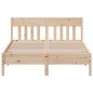 vidaXL Estructura de cama con cabecero madera maciza pino 135x190 cm vidaXL Estructura de cama con cabecero madera maciza pino 135x190 cm