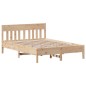 vidaXL Estructura de cama con cabecero madera maciza pino 120x190 cm vidaXL Estructura de cama con cabecero madera maciza pino 120x190 cm