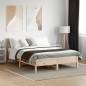 vidaXL Estructura de cama con cabecero madera maciza pino 120x190 cm vidaXL Estructura de cama con cabecero madera maciza pino 120x190 cm