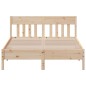 vidaXL Estructura de cama con cabecero madera maciza pino 120x190 cm vidaXL Estructura de cama con cabecero madera maciza pino 120x190 cm