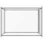 vidaXL Jaula de perros con puerta acero galvanizado gris 2x2x1,5 m