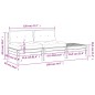 vidaXL Sofá de jardín con cojines y reposapiés 2 plazas vidaXL Sofá de jardín con cojines y reposapiés 2 plazas