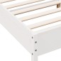 vidaXL Estructura de cama con cabecero madera pino blanco 135x190 cm