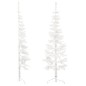 vidaXL Medio árbol de Navidad artificial con soporte blanco 120 cm vidaXL Medio árbol de Navidad artificial con soporte blanco 120 cm
