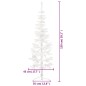 vidaXL Medio árbol de Navidad artificial con soporte blanco 120 cm vidaXL Medio árbol de Navidad artificial con soporte blanco 120 cm