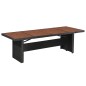 vidaXL Set comedor de jardín 9 piezas y cojines ratán sintético negro  