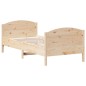 vidaXL Estructura de cama con cabecero madera maciza pino 100x200 cm vidaXL Estructura de cama con cabecero madera maciza pino 100x200 cm