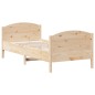 vidaXL Estructura de cama con cabecero madera maciza pino 75x190 cm vidaXL Estructura de cama con cabecero madera maciza pino 75x190 cm
