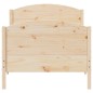 vidaXL Estructura de cama con cabecero madera maciza pino 75x190 cm vidaXL Estructura de cama con cabecero madera maciza pino 75x190 cm