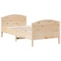 vidaXL Estructura de cama con cabecero madera maciza pino 75x190 cm vidaXL Estructura de cama con cabecero madera maciza pino 75x190 cm