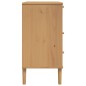vidaXL Cómoda SENJA aspecto ratán madera maciza pino marrón 80x40x80cm