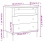 vidaXL Cómoda SENJA aspecto ratán madera maciza pino marrón 80x40x80cm