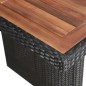 vidaXL Set comedor de jardín 9 piezas y cojines ratán sintético negro  
