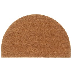 vidaXL Felpudo semicircular de fibra de coco natural 50x80 cm
