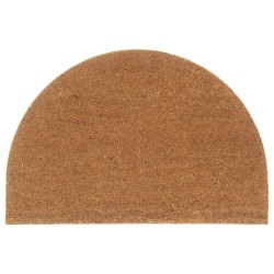 vidaXL Felpudo semicircular de fibra de coco natural 60x90 cm