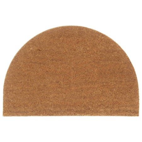 vidaXL Felpudo semicircular de fibra de coco natural 60x90 cm
