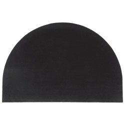 vidaXL Felpudo semicircular de fibra de coco natural 60x90 cm