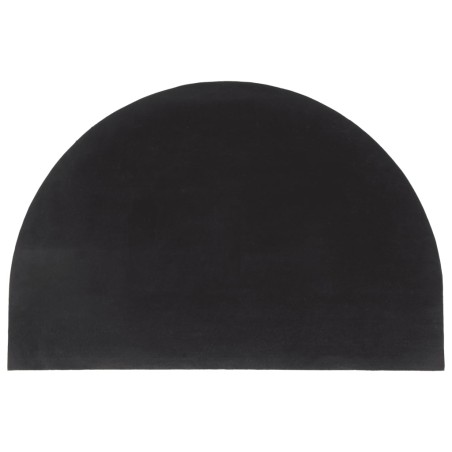 vidaXL Felpudo semicircular de fibra de coco natural 60x90 cm