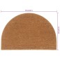 vidaXL Felpudo semicircular de fibra de coco natural 60x90 cm vidaXL Felpudo semicircular de fibra de coco natural 60x90 cm