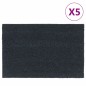 vidaXL Felpudos 5 unidades fibra de coco gris oscuro 40x60 cm vidaXL Felpudos 5 unidades fibra de coco gris oscuro 40x60 cm