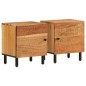 vidaXL Mesitas de noche 2 uds madera maciza de acacia 40x33x46 cm vidaXL Mesitas de noche 2 uds madera maciza de acacia 40x33x46 cm