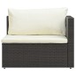 vidaXL Set muebles de jardín 5 piezas y cojines ratán sintético marrón vidaXL Set muebles de jardín 5 piezas y cojines ratán sintético marrón
