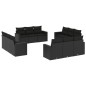 vidaXL Set de sofás de jardín 12 piezas cojines ratán sintético negro vidaXL Set de sofás de jardín 12 piezas cojines ratán sintético negro