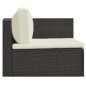 vidaXL Set muebles de jardín 5 piezas y cojines ratán sintético marrón vidaXL Set muebles de jardín 5 piezas y cojines ratán sintético marrón