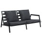vidaXL Muebles de jardín 5 pzas y cojines de aluminio gris oscuro vidaXL Muebles de jardín 5 pzas y cojines de aluminio gris oscuro