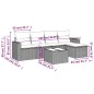 vidaXL Set de muebles de jardín 6 pzas y cojines ratán sintético gris