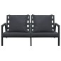 vidaXL Muebles de jardín 5 pzas y cojines de aluminio gris oscuro vidaXL Muebles de jardín 5 pzas y cojines de aluminio gris oscuro