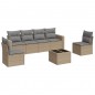 vidaXL Set sofás de jardín 7 piezas y cojines ratán sintético beige vidaXL Set sofás de jardín 7 piezas y cojines ratán sintético beige