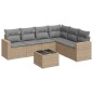 vidaXL Set sofás de jardín 7 piezas y cojines ratán sintético beige vidaXL Set sofás de jardín 7 piezas y cojines ratán sintético beige