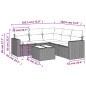 vidaXL Set de sofás de jardín 6 piezas y cojines ratán sintético negro vidaXL Set de sofás de jardín 6 piezas y cojines ratán sintético negro
