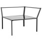 vidaXL Muebles de jardín 5 pzas y cojines de aluminio gris oscuro vidaXL Muebles de jardín 5 pzas y cojines de aluminio gris oscuro