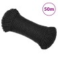 vidaXL Cuerda de trabajo polipropileno negro 3 mm 50 m vidaXL Cuerda de trabajo polipropileno negro 3 mm 50 m