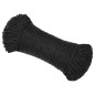 vidaXL Cuerda de trabajo polipropileno negro 3 mm 50 m vidaXL Cuerda de trabajo polipropileno negro 3 mm 50 m