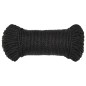 vidaXL Cuerda de trabajo polipropileno negro 3 mm 50 m vidaXL Cuerda de trabajo polipropileno negro 3 mm 50 m