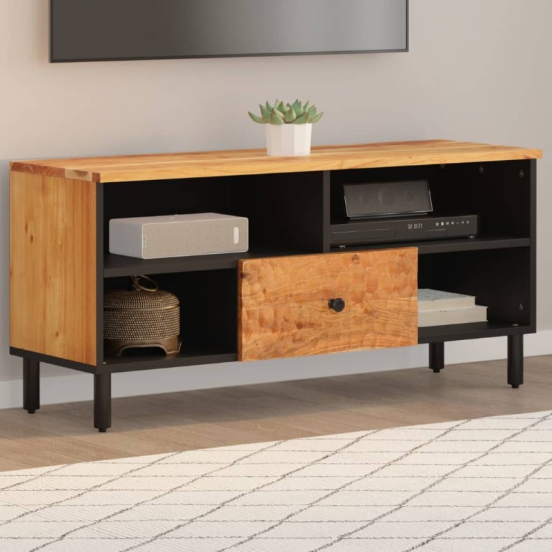 vidaXL Mueble de TV madera maciza de acacia 100x33x46 cm vidaXL Mueble de TV madera maciza de acacia 100x33x46 cm