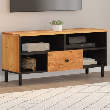 vidaXL Mueble de TV madera maciza de acacia 100x33x46 cm