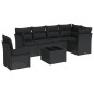 vidaXL Set sofás de jardín 6 piezas y cojines ratán sintético marrón vidaXL Set sofás de jardín 6 piezas y cojines ratán sintético marrón