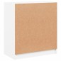 vidaXL Armario auxiliar con puertas de vidrio blanco 68x37x75,5 cm vidaXL Armario auxiliar con puertas de vidrio blanco 68x37x75,5 cm