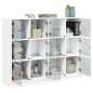 vidaXL Estantería con puertas madera de ingeniería negro 136x37x109 cm vidaXL Estantería con puertas madera de ingeniería negro 136x37x109 cm