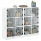 vidaXL Estantería con puertas madera de ingeniería negro 136x37x109 cm vidaXL Estantería con puertas madera de ingeniería negro 136x37x109 cm