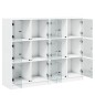 vidaXL Estantería con puertas madera de ingeniería negro 136x37x109 cm vidaXL Estantería con puertas madera de ingeniería negro 136x37x109 cm