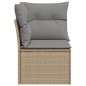 vidaXL Sillón de esquina de jardín con cojines ratán sintético beige vidaXL Sillón de esquina de jardín con cojines ratán sintético beige