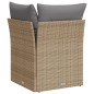 vidaXL Sillón de esquina de jardín con cojines ratán sintético beige vidaXL Sillón de esquina de jardín con cojines ratán sintético beige