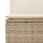 vidaXL Sofá de jardín sin reposabrazos con cojines ratán PE beige vidaXL Sofá de jardín sin reposabrazos con cojines ratán PE beige