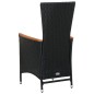 vidaXL Set comedor de jardín 7 piezas ratán sintético y madera negro vidaXL Set comedor de jardín 7 piezas ratán sintético y madera negro
